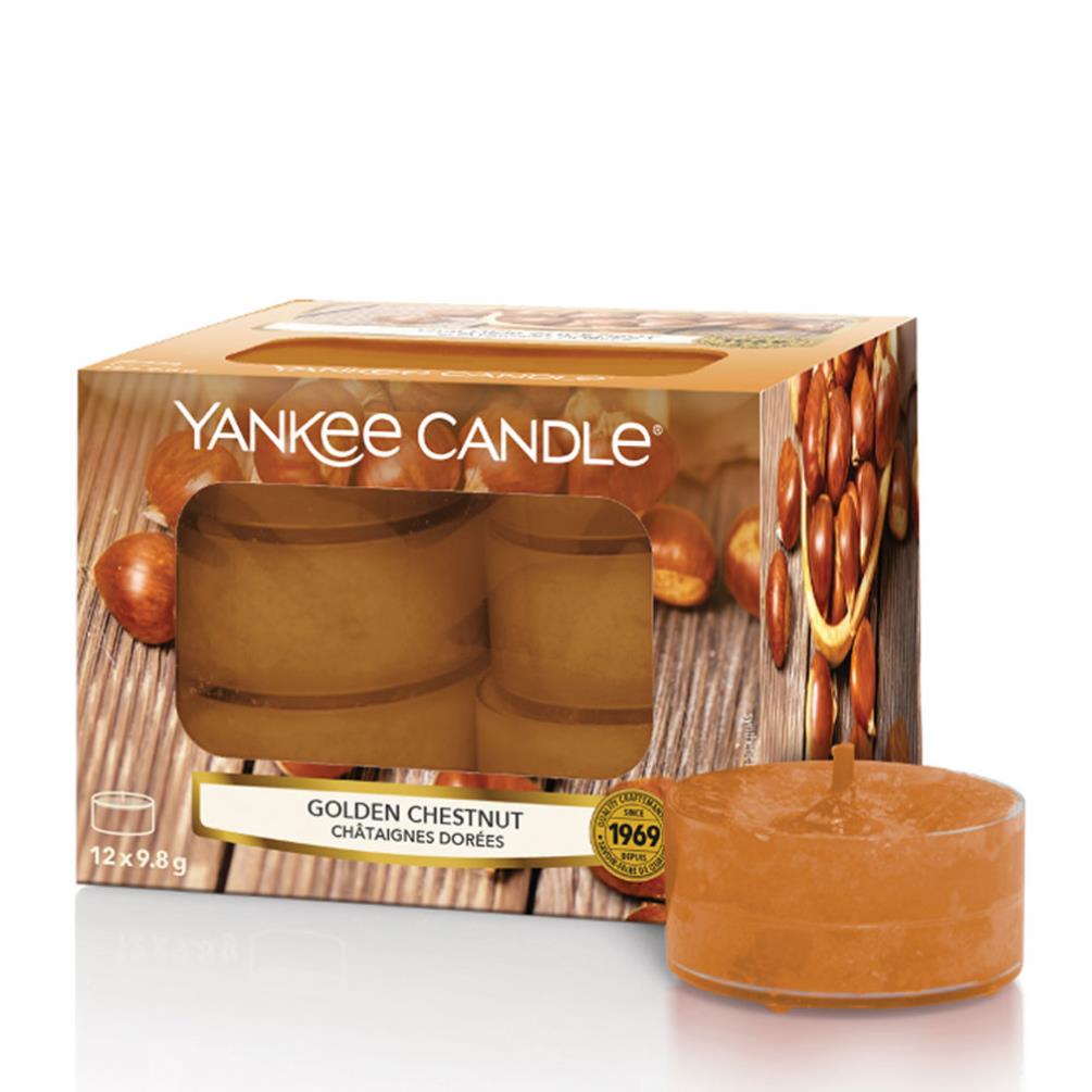 Yankee Candle Golden Chestnut Tea Lights (Pack of 12) £4.19